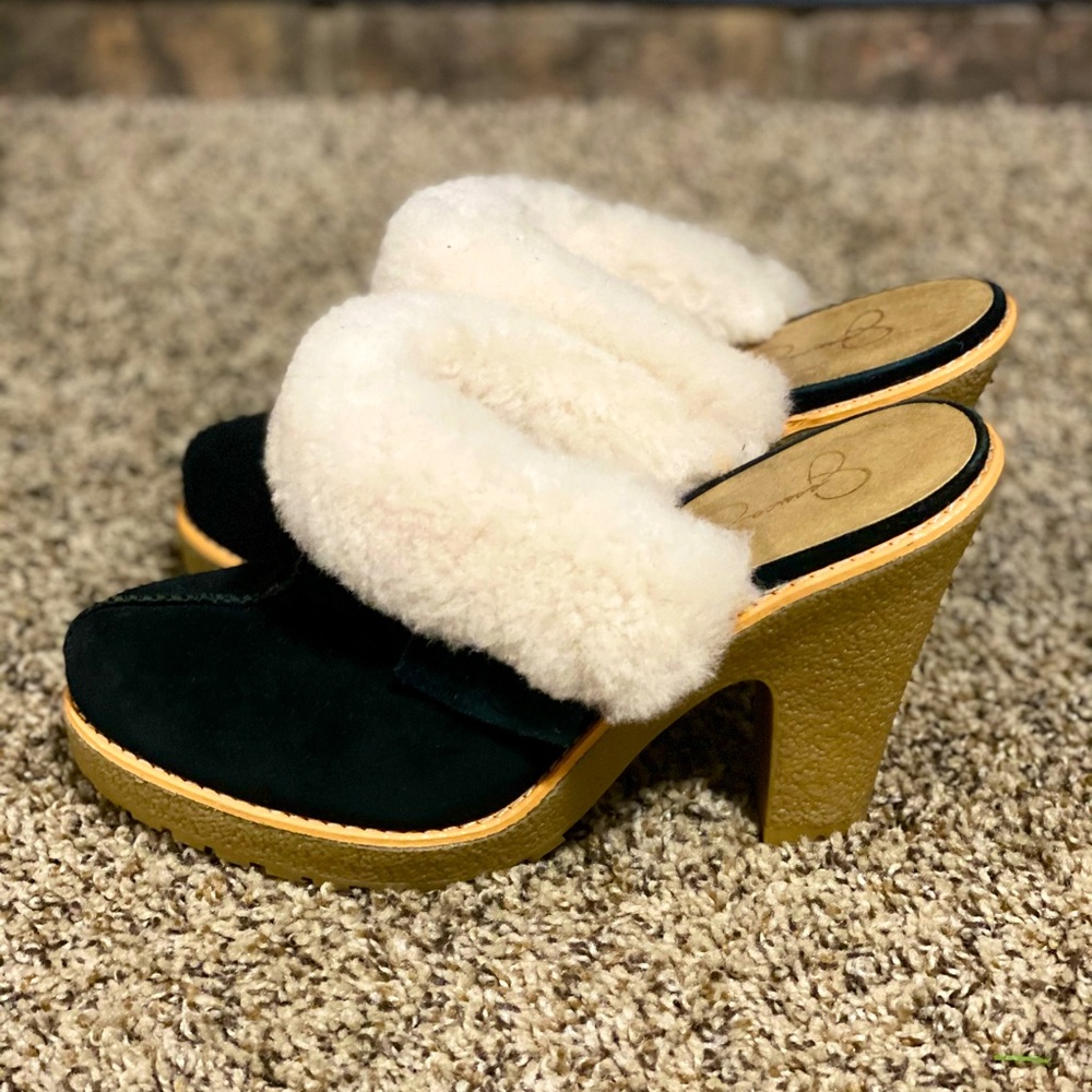Jessica Simpson Fur Clog Heel